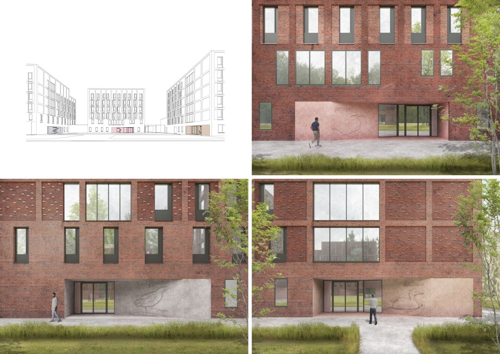 Abscis Architecten - voorstel mannencomplex - visualisatie Abscis Architecten