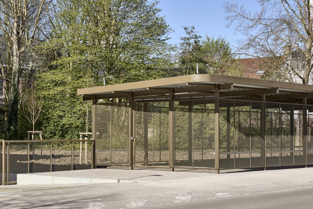 Abscis Architecten - Fietsenstalling aan gebouw G - fotografie Steven Neyrinck