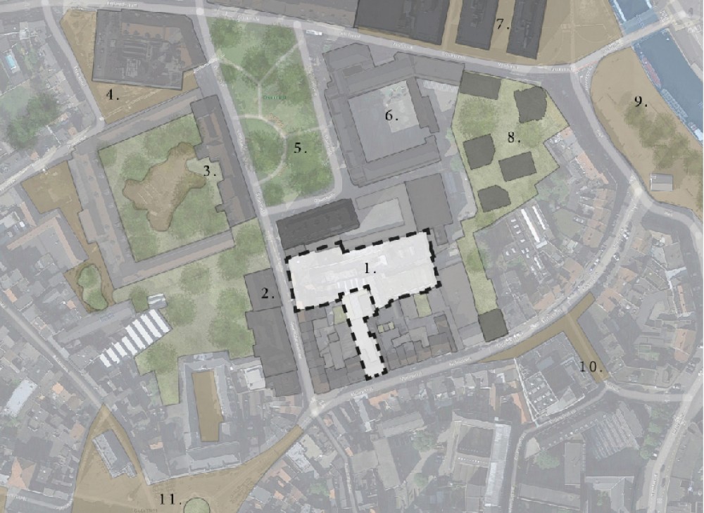 Abscis Architecten - Ligging projectsite in centrum Aalst