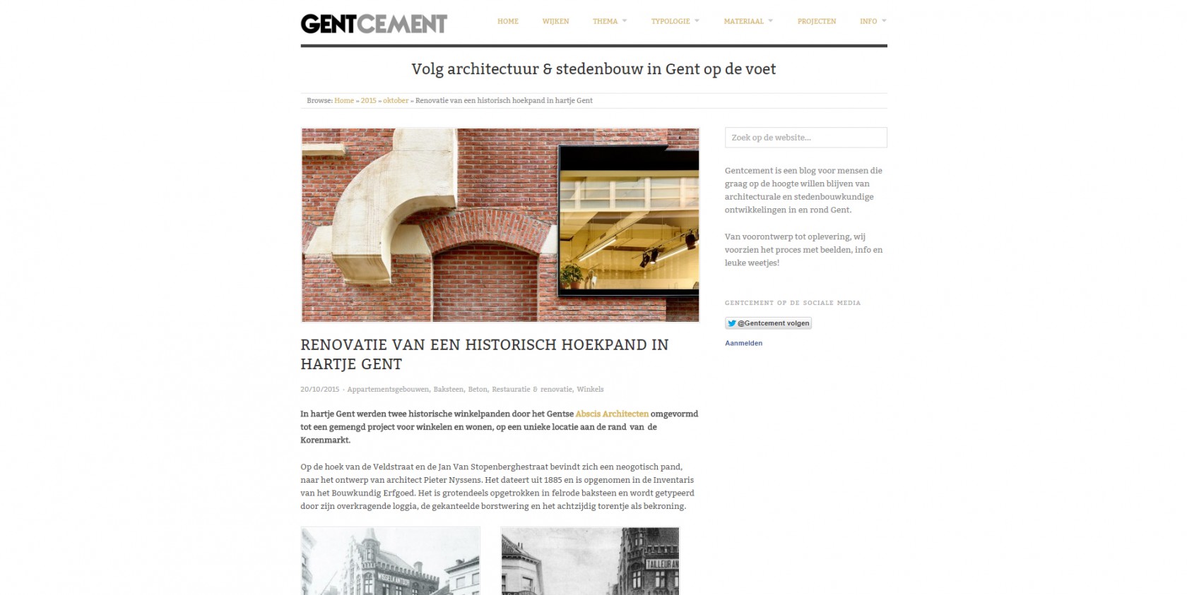 Abscis Architecten - Artikel volg architectuur en stedenbouw in Gent op de voet