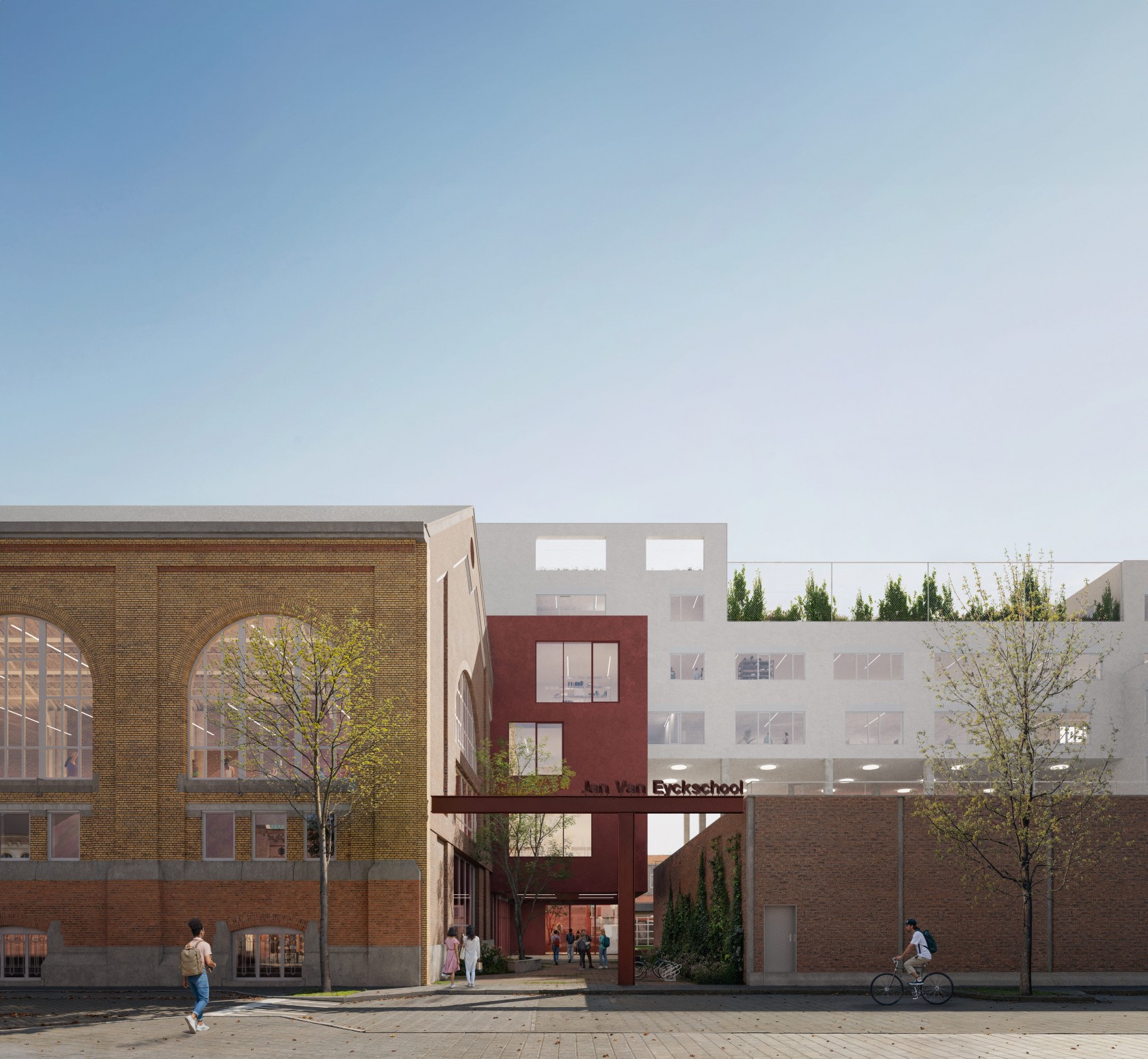 Abscis Architecten - Van voorkeursbieder naar vergunning: Jan Van Eyckschool Gent