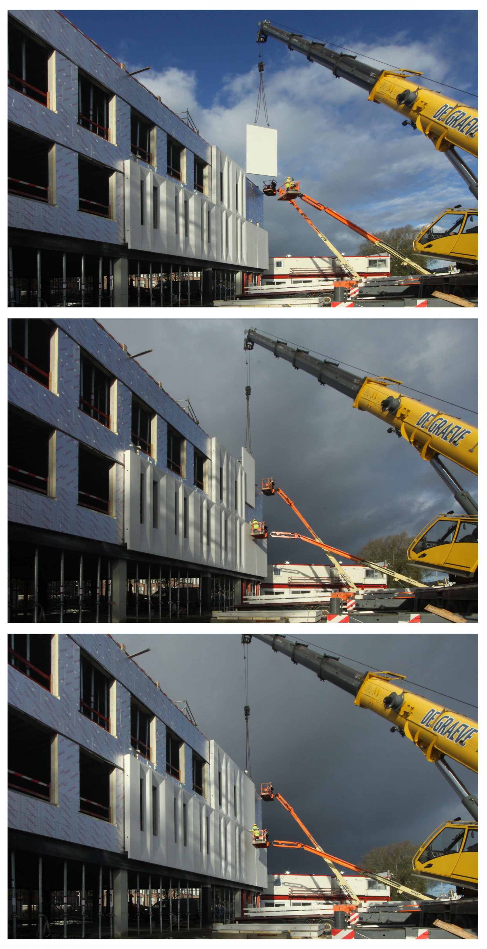 Abscis Architecten - Plaatsing gevelpanelen in sierbeton - fotografie Abscis Architecten